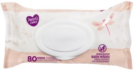 Parents Choice - Baby Wipes - Shea Butter - 3 Packs of 80