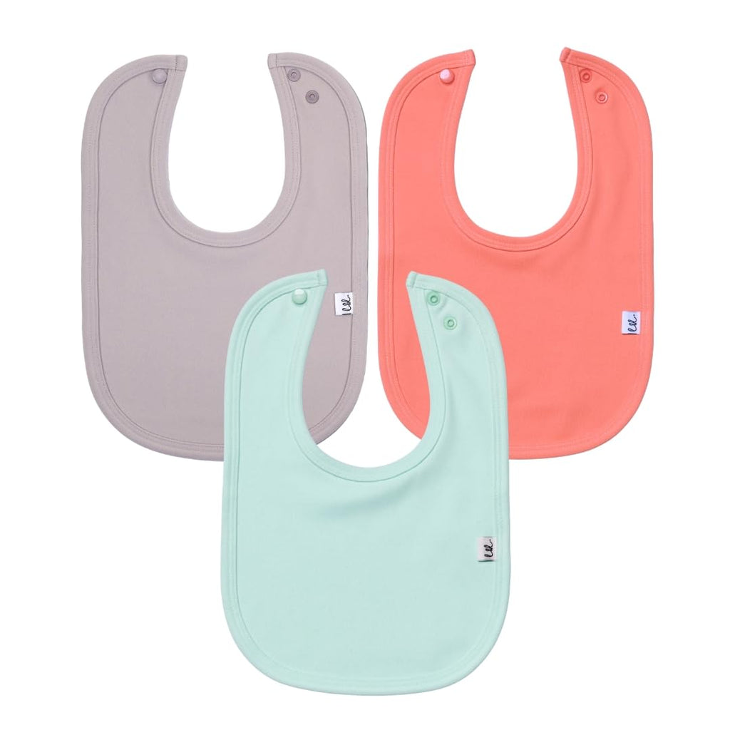 Leya & Lior SnapDry 3-Pack Classic Bibs for Babies – Instant-Dry Absorbent Drool Bibs for Boys & Girls