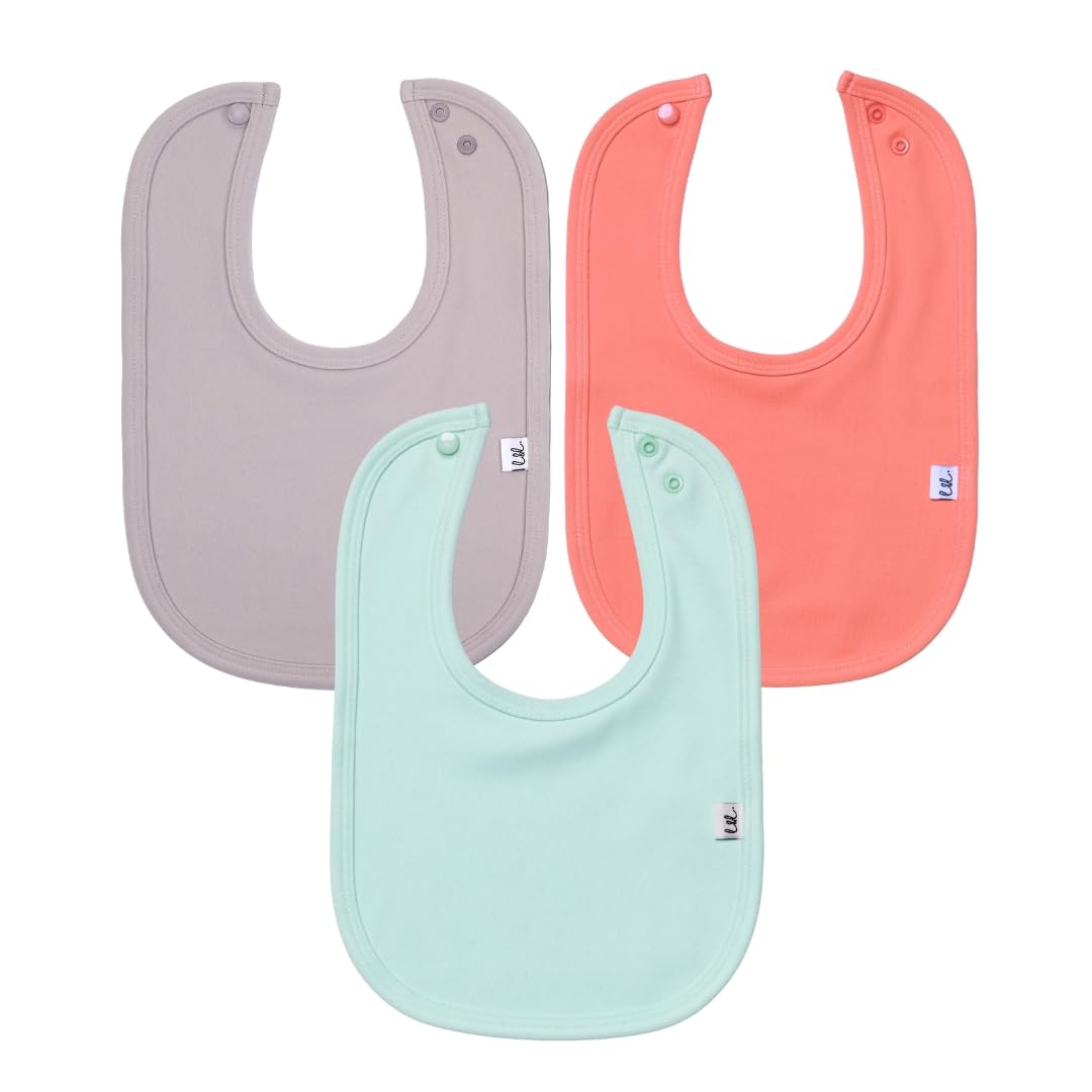 Leya & Lior SnapDry 3-Pack Classic Bibs for Babies – Instant-Dry Absorbent Drool Bibs for Boys & Girls
