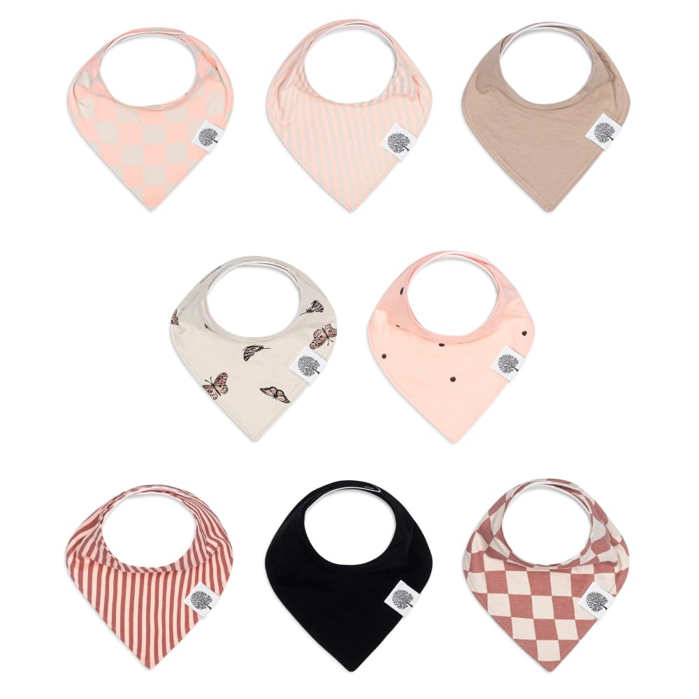 Parker Baby Co. Soft Bandana Drool Bibs for Baby Boys & Girls, 4pk & 8pk