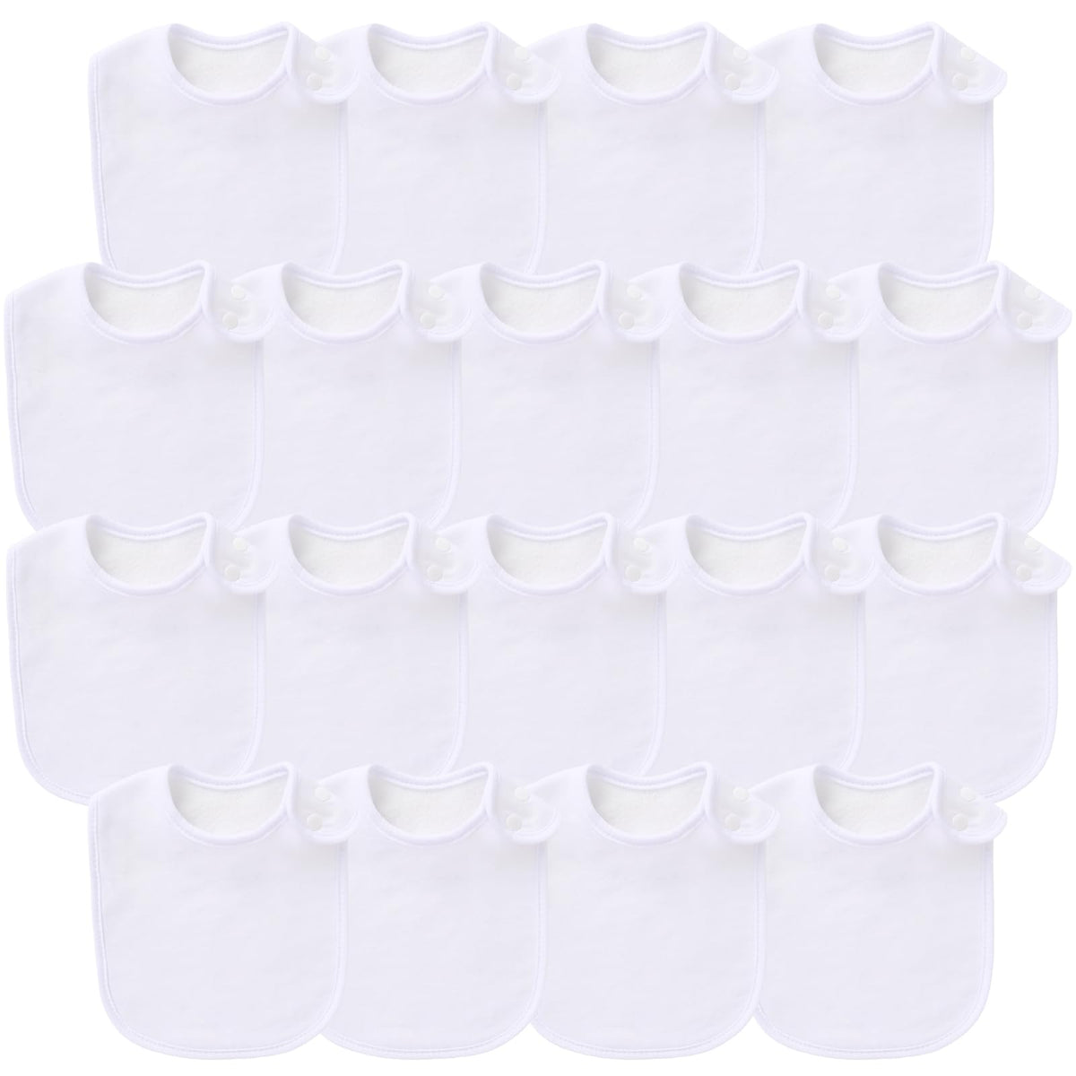 Baby Bibs Soft and Absorbent Cotton Bandana Bibs Set for Boys Girls Newborn Unisex Plain Color 3-36 Months