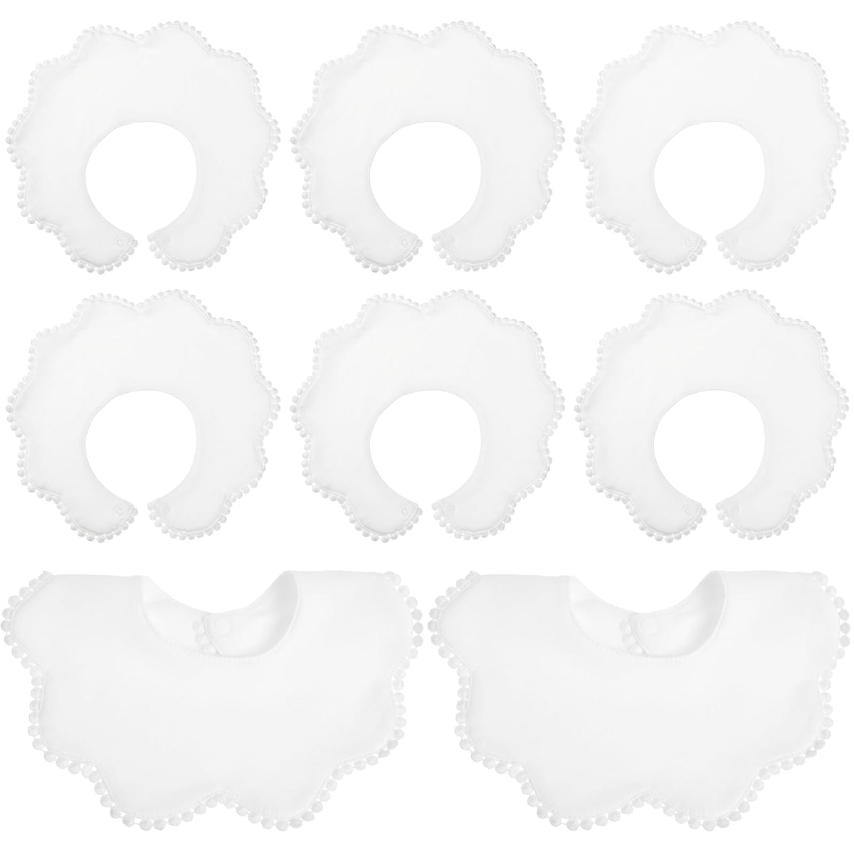 JenPen Pcs White Baby Girl Bibs Bandana Muslin 360 Drool Teething