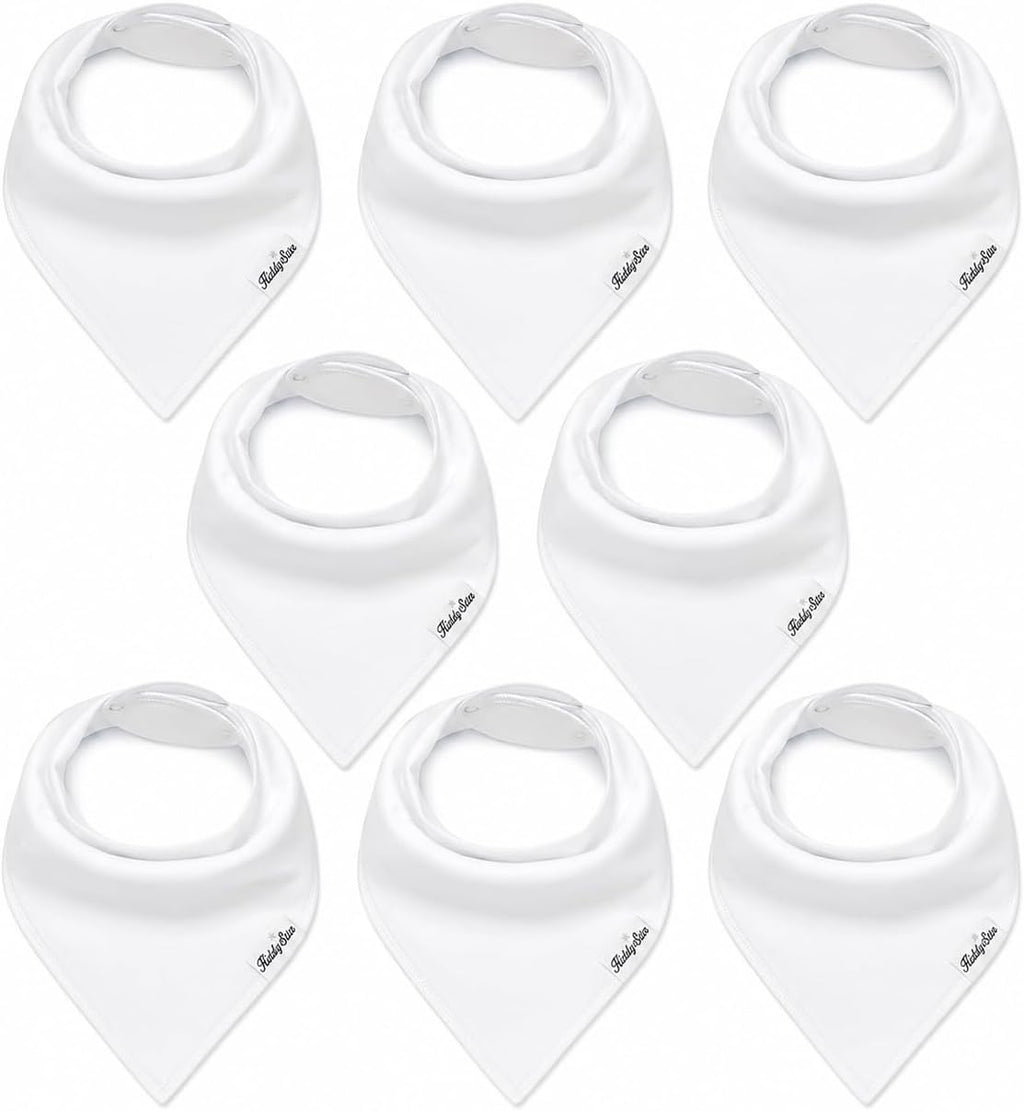 KiddyStar Premium Organic Cotton Bibs for Drooling & Teething Babies