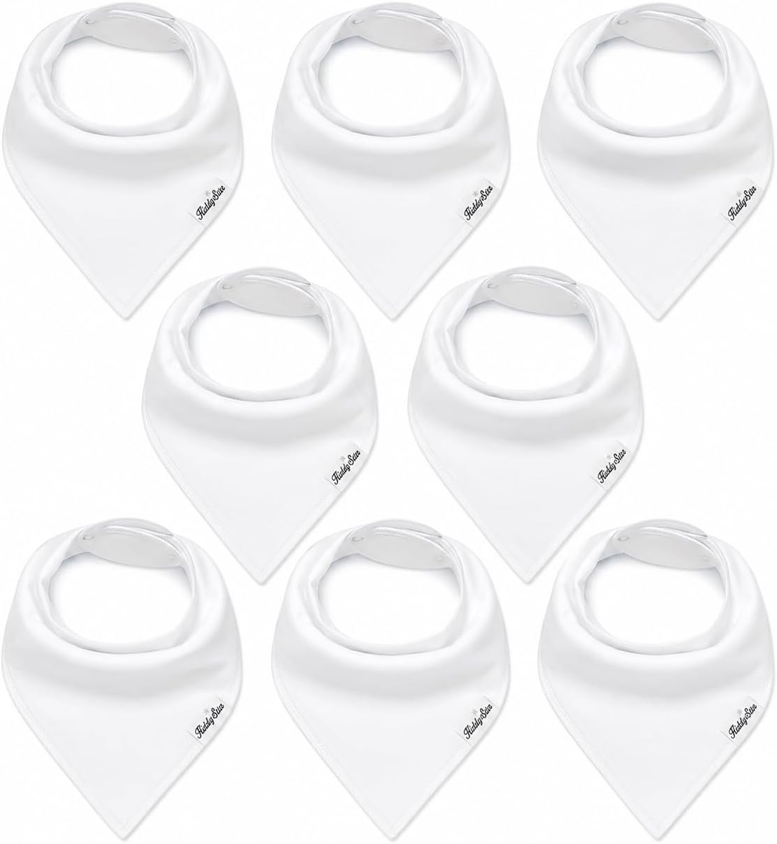 KiddyStar Premium Organic Cotton Bibs for Drooling & Teething Babies