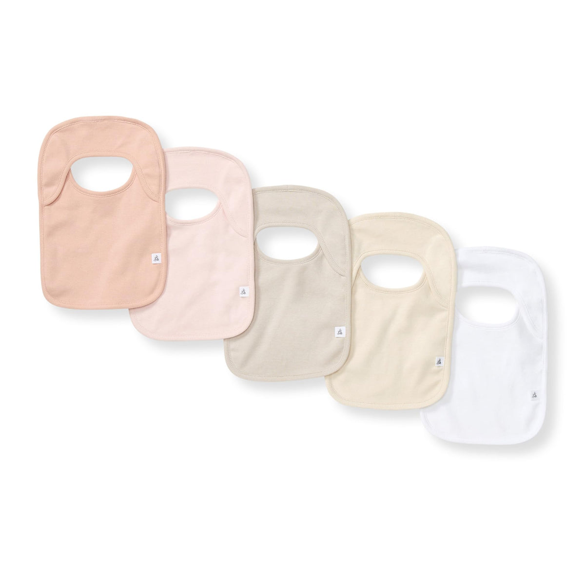 Burt’s Bees Baby Unisex Baby Bibs, Lap-Shoulder Drool Cloths, 100% Organic Cotton with Absorbent Terry Towel Backing Bibs
