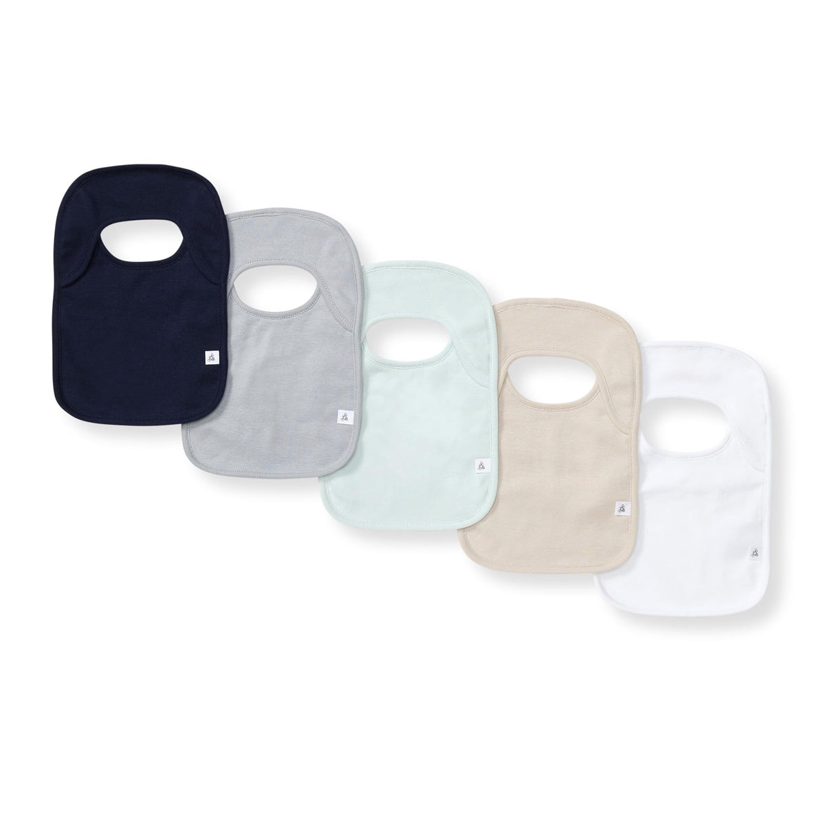Burt’s Bees Baby Unisex Baby Bibs, Lap-Shoulder Drool Cloths, 100% Organic Cotton with Absorbent Terry Towel Backing Bibs