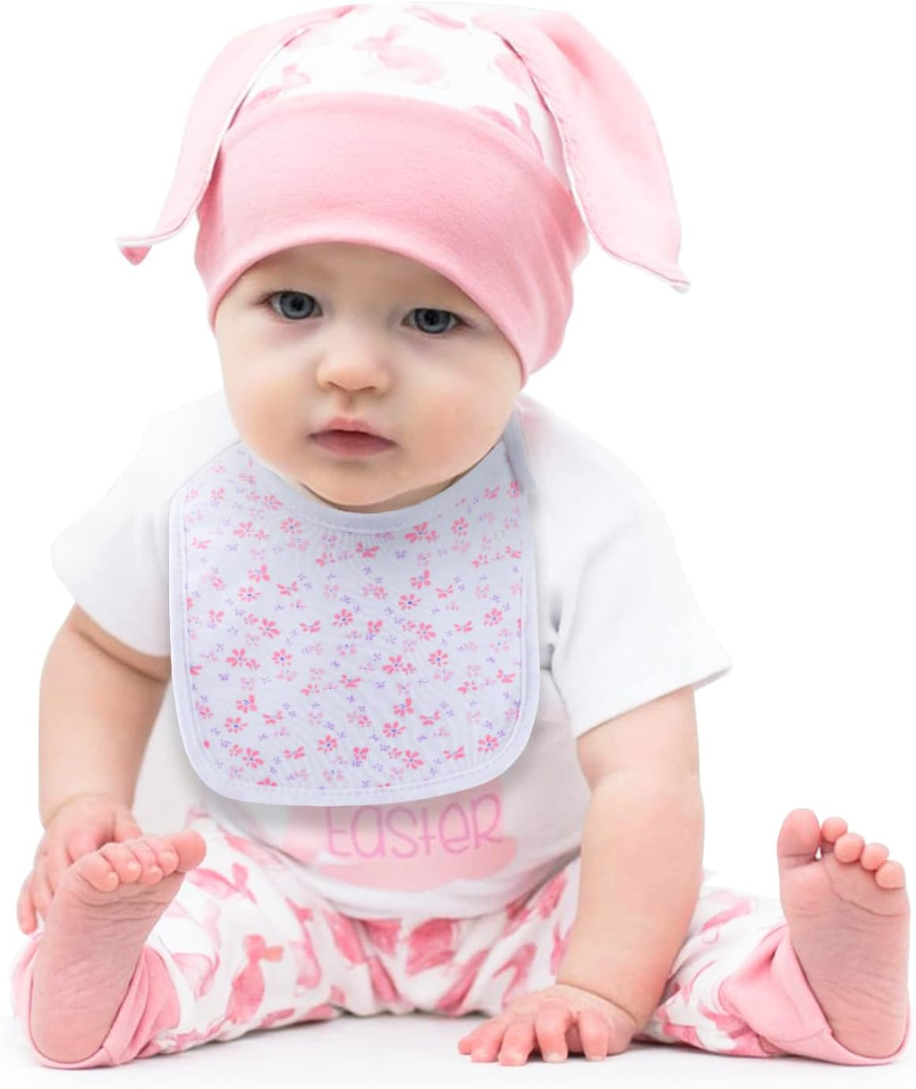 Hakochia Waterproof Baby Bibs Organic Cotton Super Soft and Absorbent With Adjustable Snap for Baby Boys and Girls