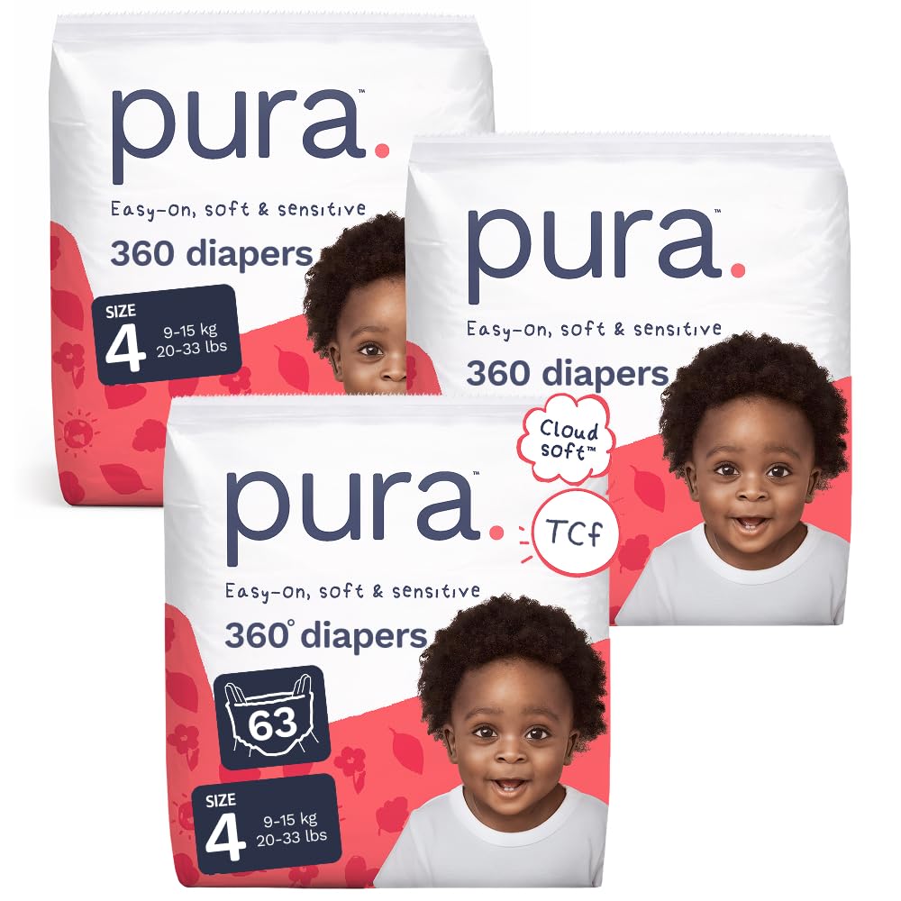Pura 360° Stretch Diaper Pants Size 9 (48+ lbs) 45 Count