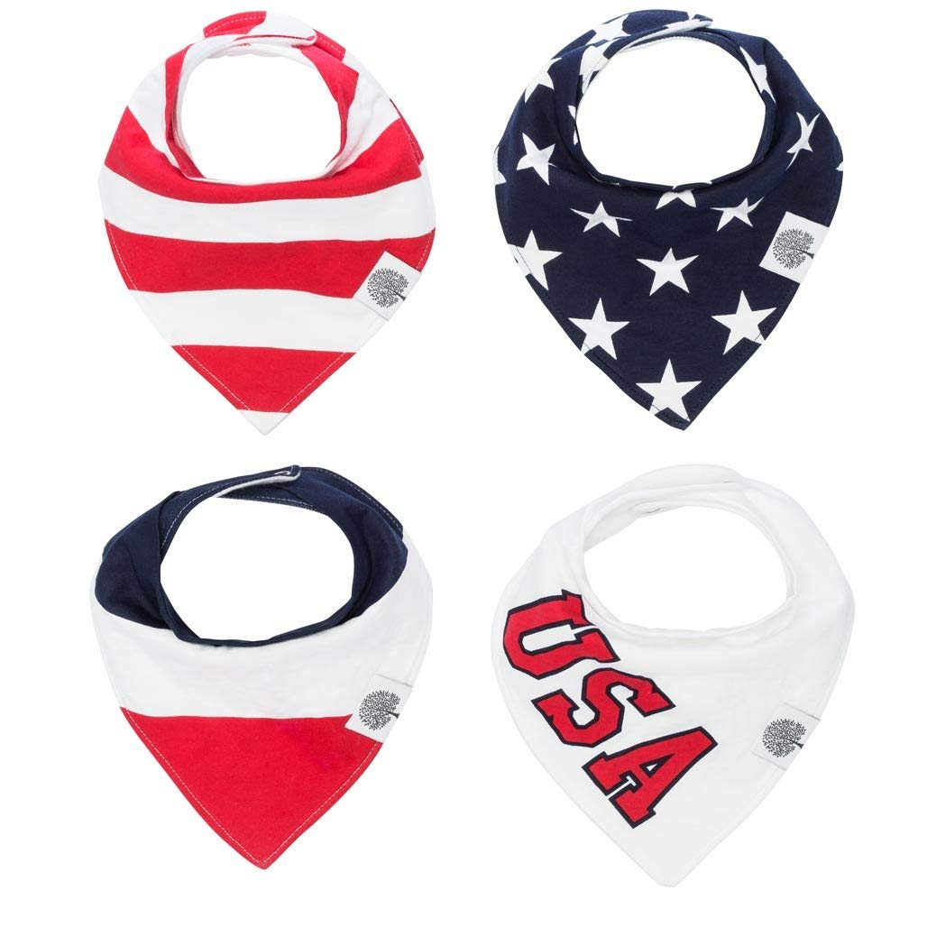 Parker Baby Co. Soft Bandana Drool Bibs for Baby Boys & Girls, 4pk & 8pk