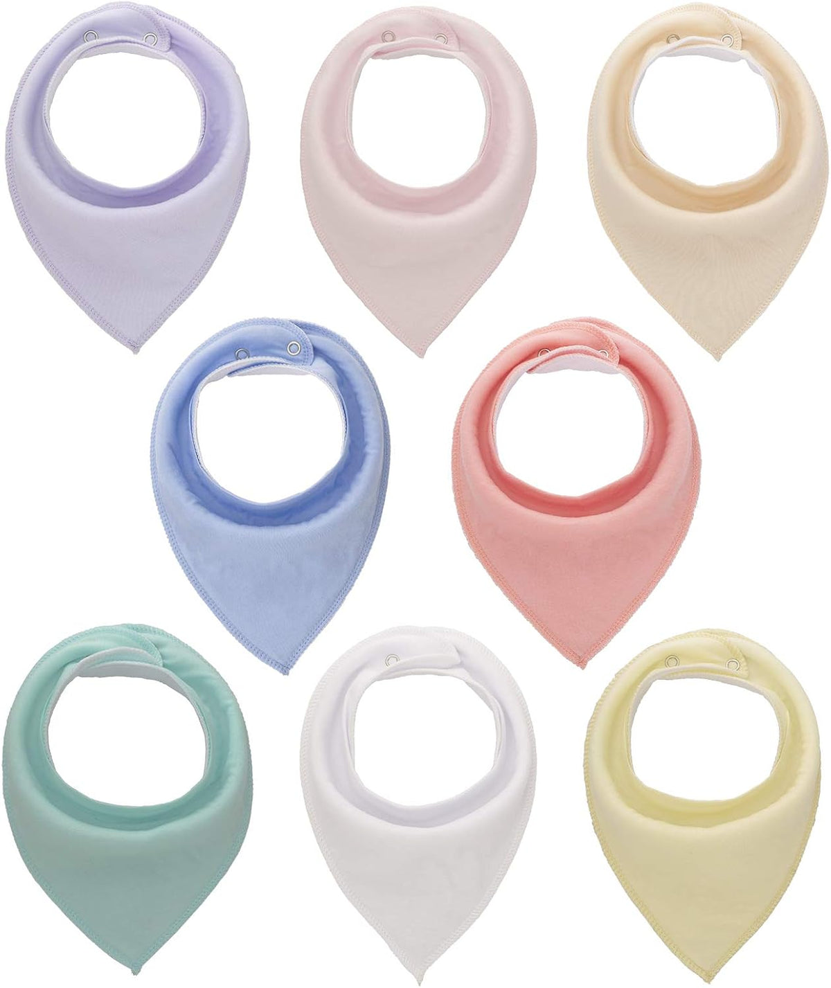Maiwa Cotton Bandana Drool Bibs for Baby Girl Boys for Drooling and Teething for 8 Pack