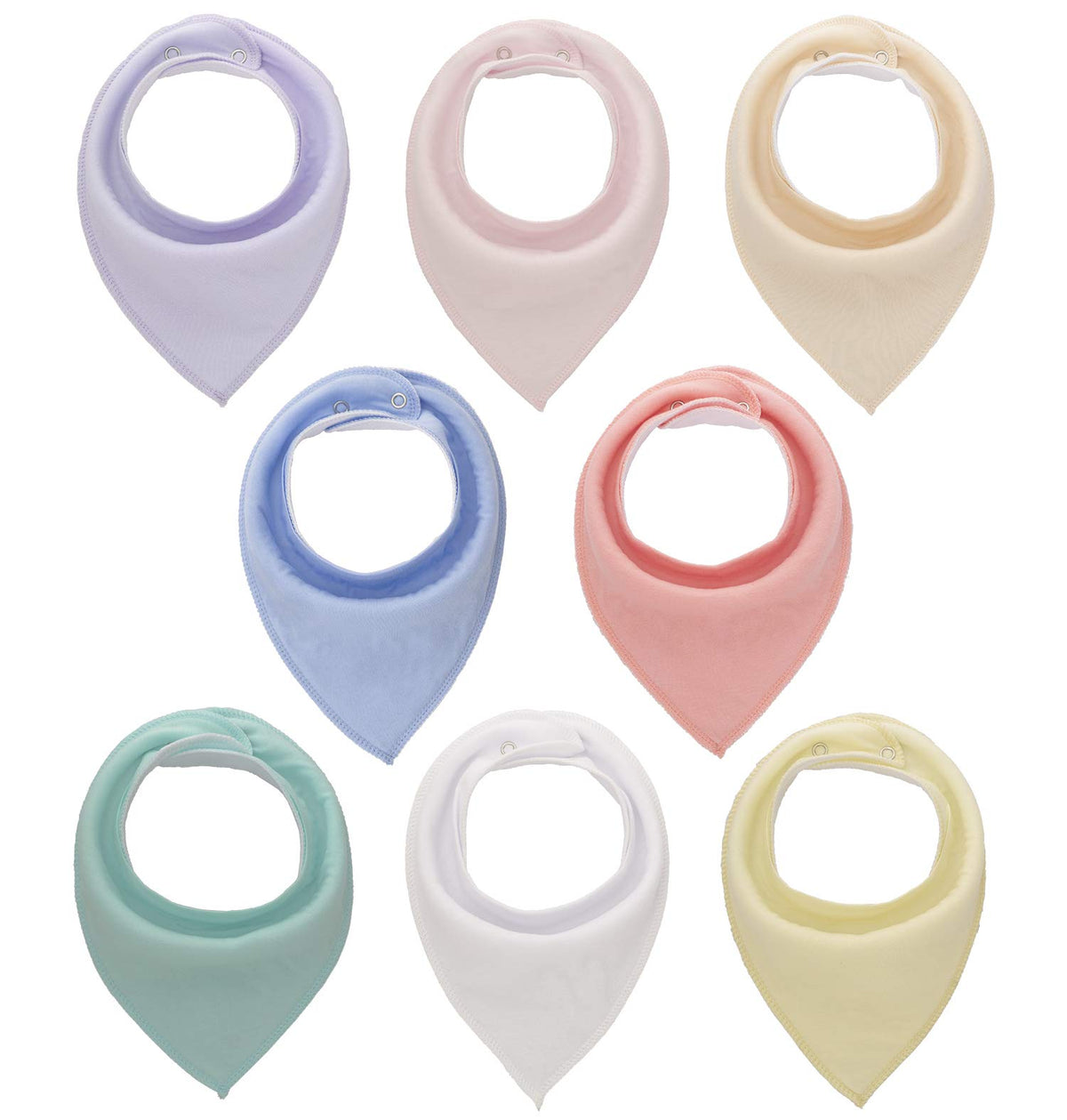 Maiwa Cotton Bandana Drool Bibs for Baby Girl Boys for Drooling and Teething for 8 Pack