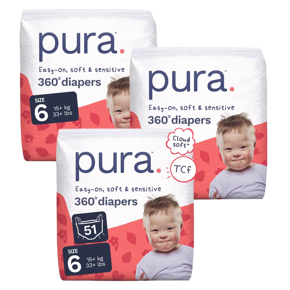 Pura 360° Stretch Diaper Pants Size 9 (48+ lbs) 45 Count
