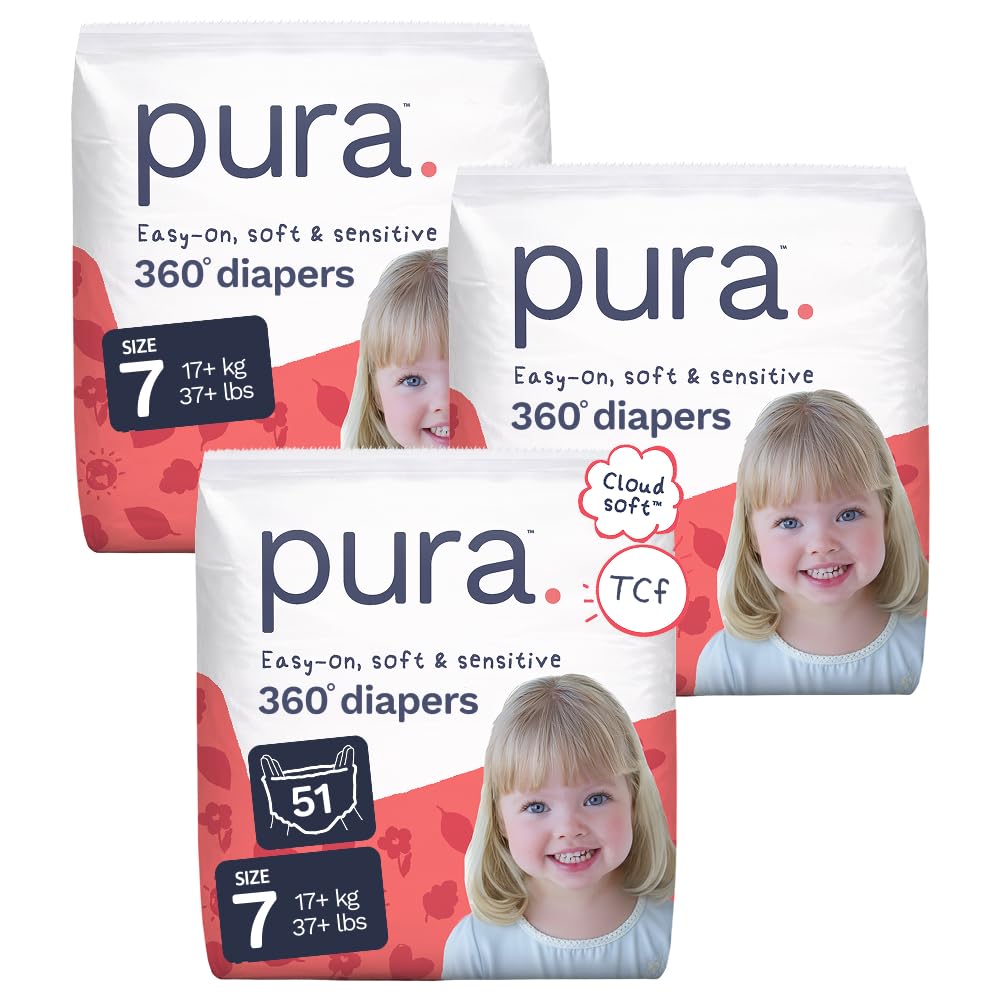 Pura 360° Stretch Diaper Pants Size 9 (48+ lbs) 45 Count