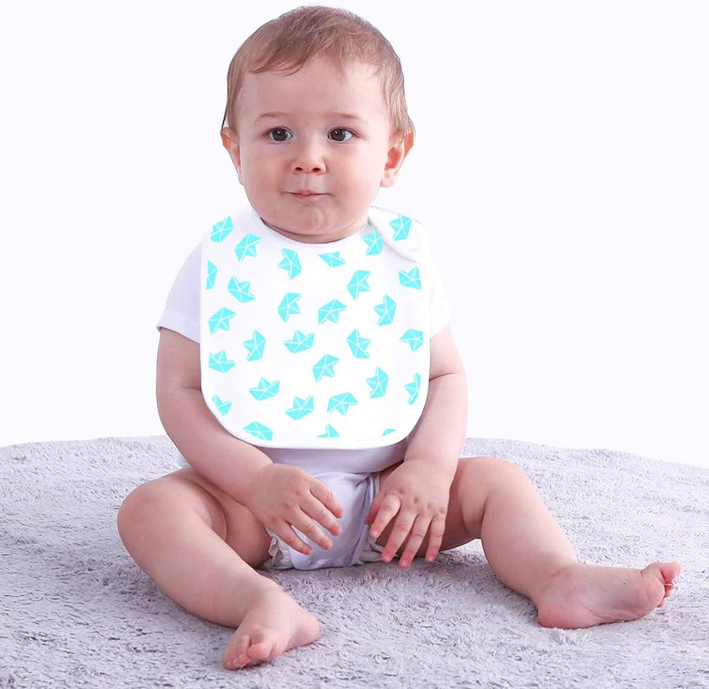 Baby Bibs Soft and Absorbent Cotton Bandana Bibs Set for Boys Girls Newborn Unisex Plain Color 3-36 Months