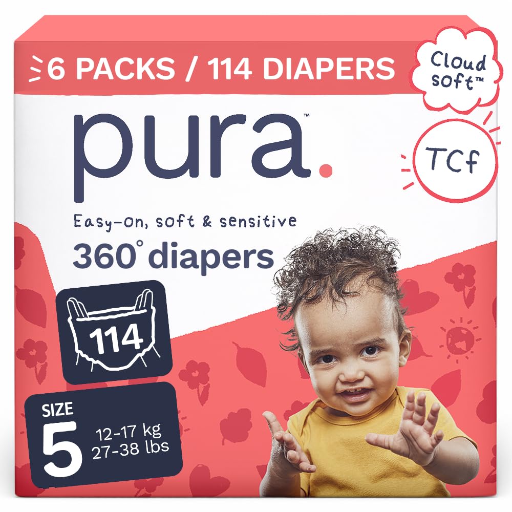 Pura 360° Stretch Diaper Pants Size 9 (48+ lbs) 45 Count
