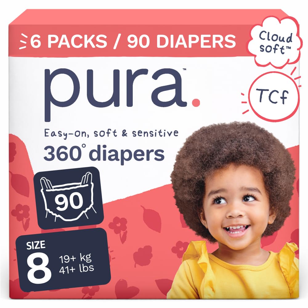 Pura 360° Stretch Diaper Pants Size 9 (48+ lbs) 45 Count