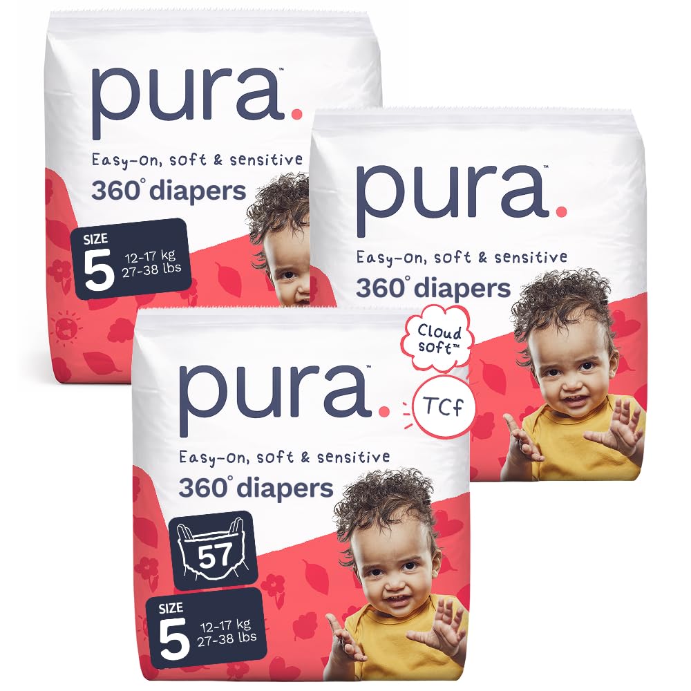 Pura 360° Stretch Diaper Pants Size 9 (48+ lbs) 45 Count