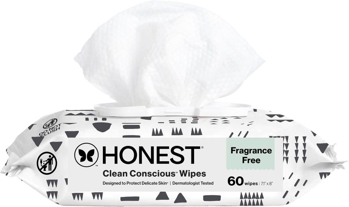 The Honest Company Multi-Use Baby Wipes, Geo Mood, Unscented, 576 Count
