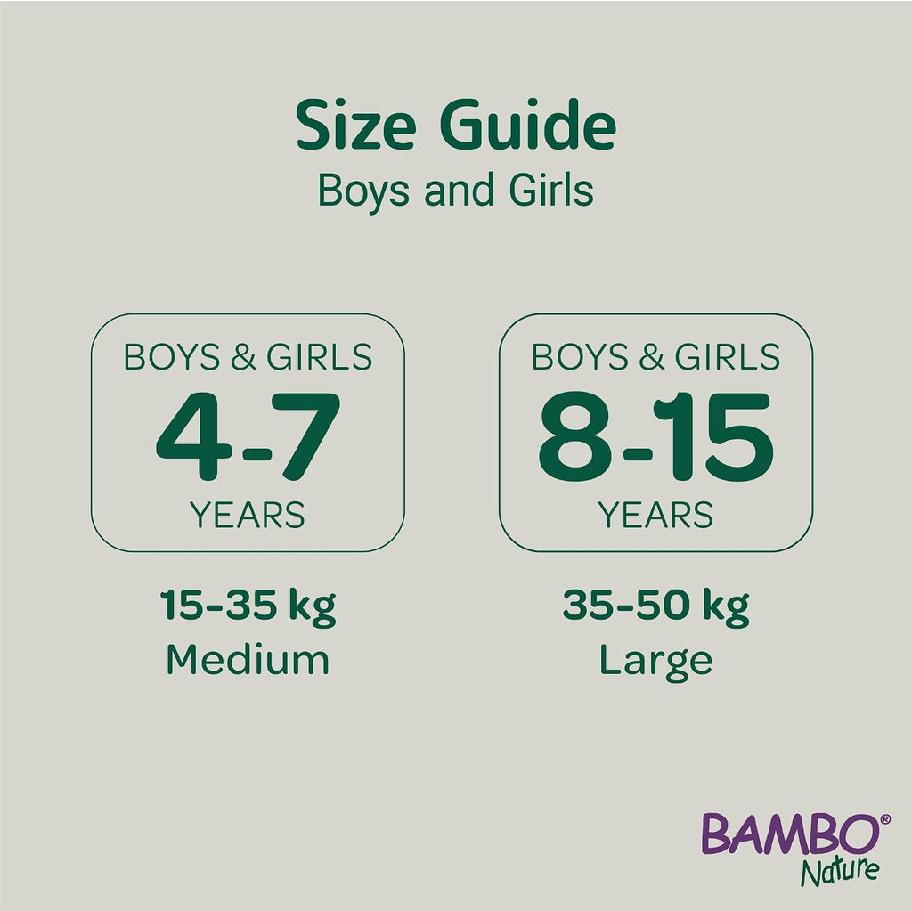 Bambo Nature Premium Dreamy Night Pants, Pull Up Pants, Eco-Labeled Night Time Diapers, Secure, Comfortable, Skin Friendly : Children Aged 8-15 Years, 10 Count