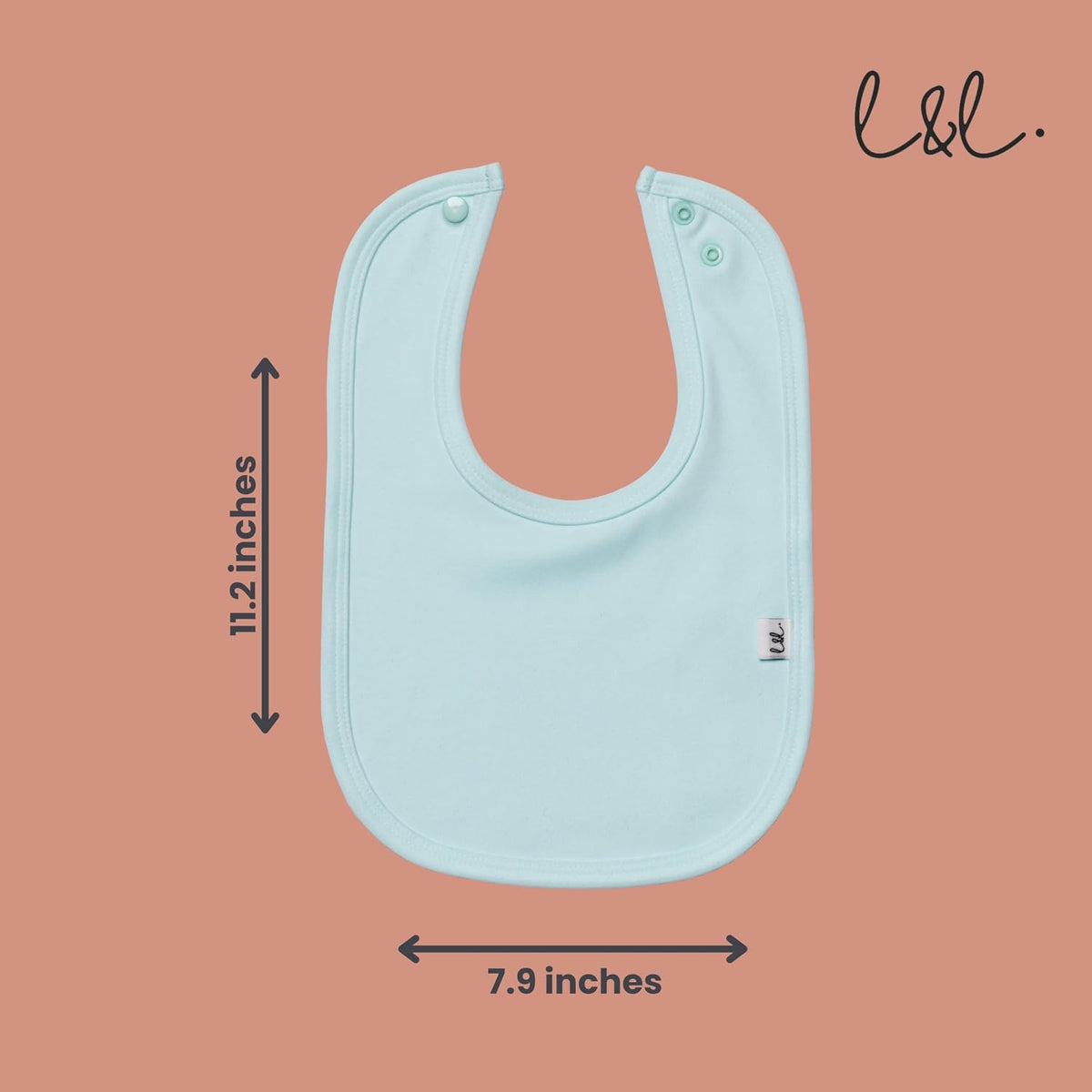 Leya & Lior SnapDry 3-Pack Classic Bibs for Babies – Instant-Dry Absorbent Drool Bibs for Boys & Girls