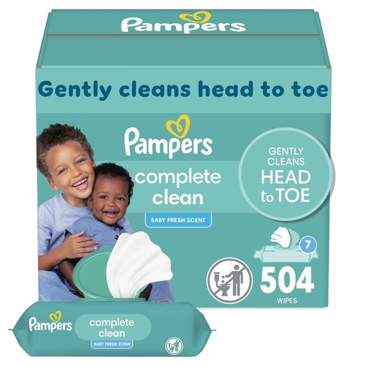 Pampers Complete Clean Baby Wipes - Fresh Scent 3X 216 Count