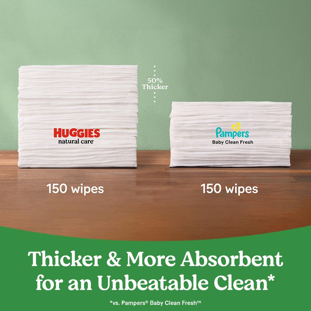Huggies Natural Care Sensitive Baby Wipes, Unscented, 10 Packs, 560 Wipes