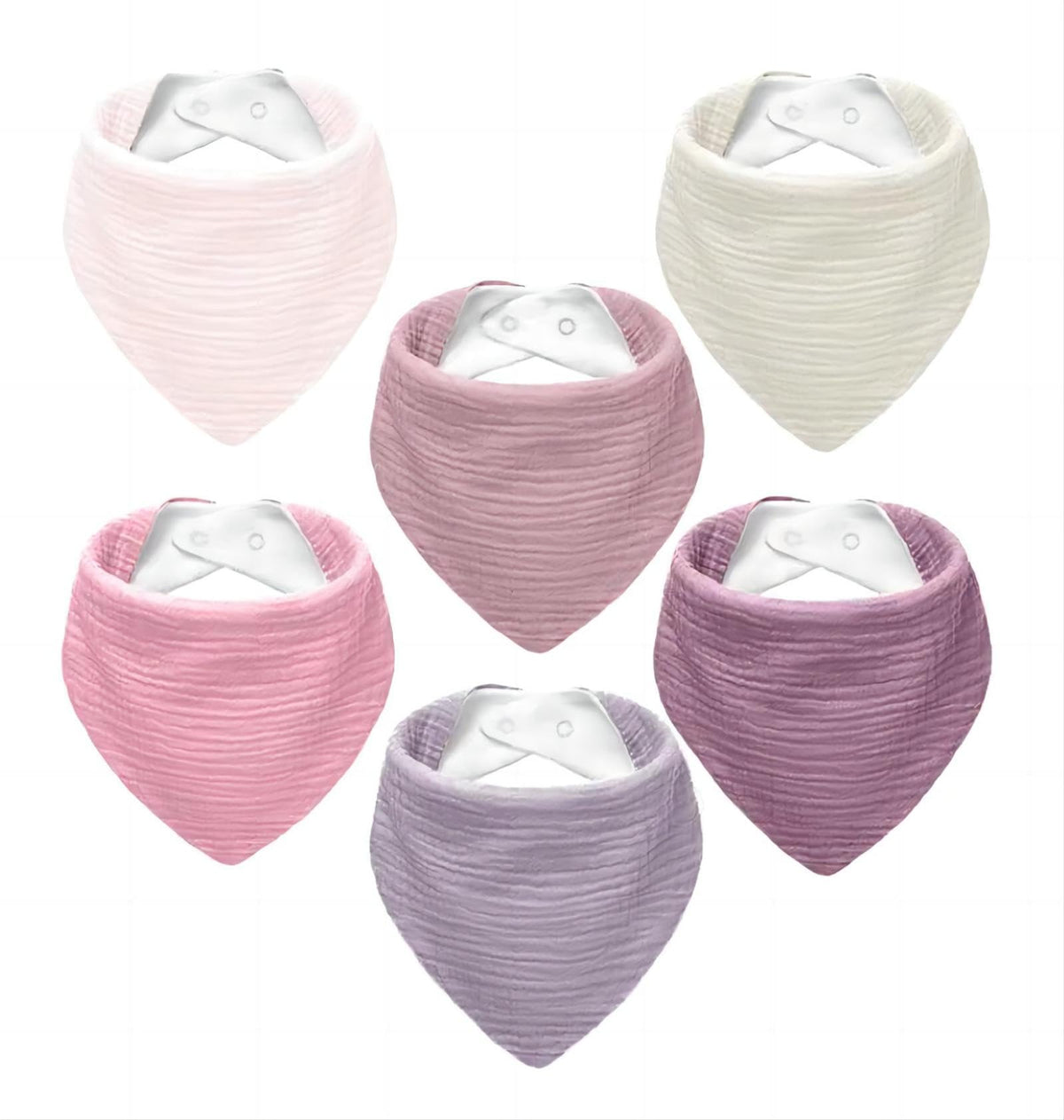 NISXABEBE Muslin Baby Bibs,Soft Triangular Baby Bandana Drool Bibs for Baby Boy Girl,Solid Colors Bib for Drooling Teething
