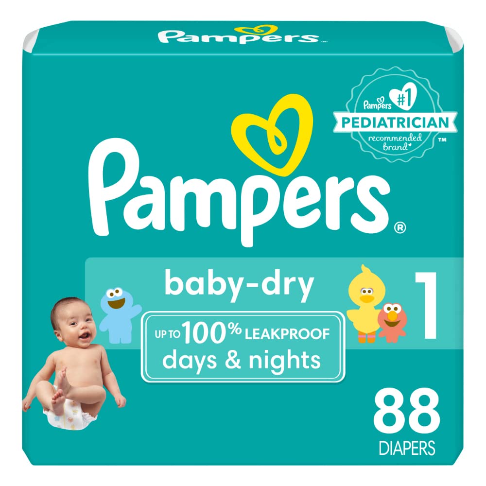 Pampers Baby Dry Ultra Cushiony Diapers, Size 7 (26-50 lbs), 108 Count, Up to 100% Leakproof