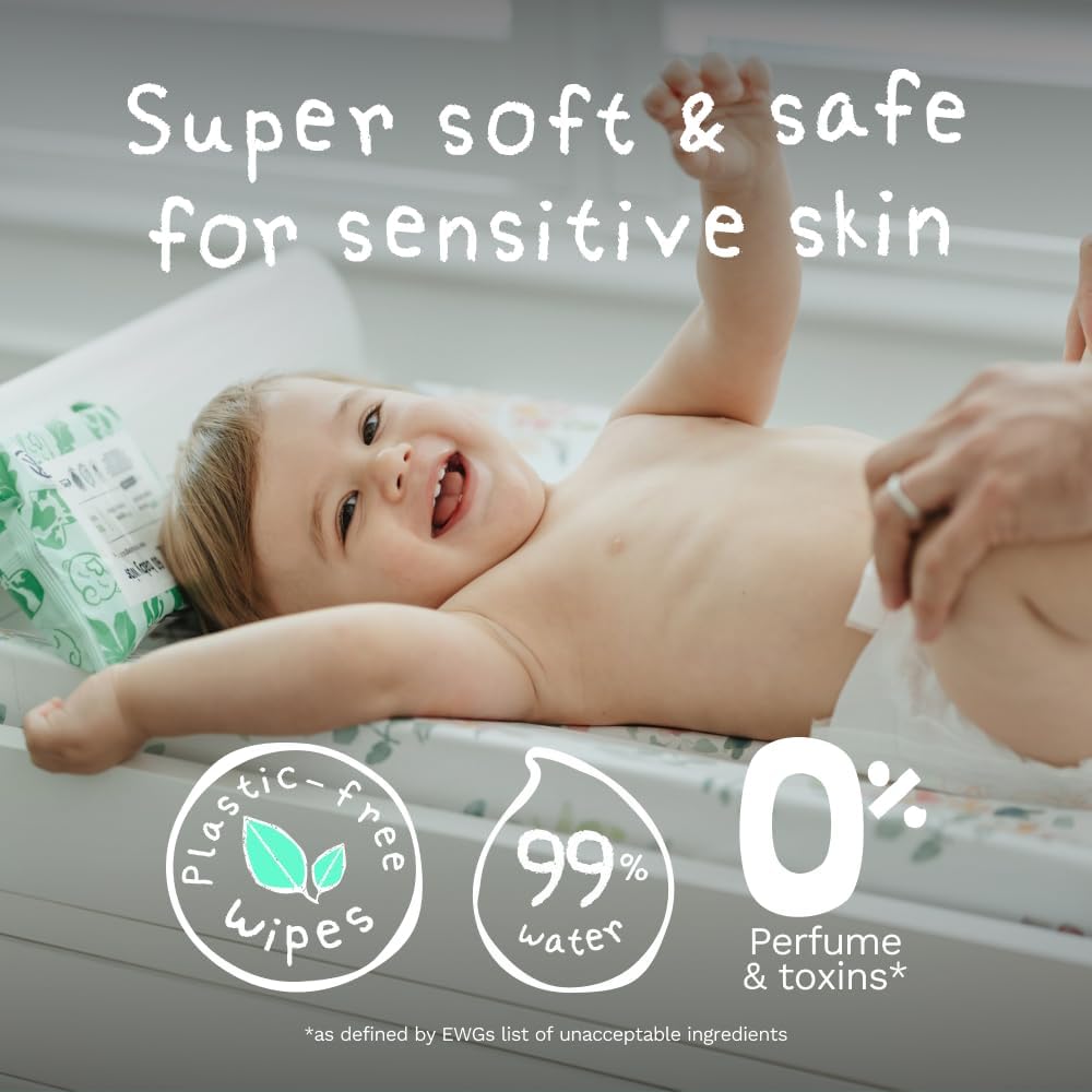 Pura Baby Wipes Unscented 600 Count Sensitive Skin with Aloe Vera