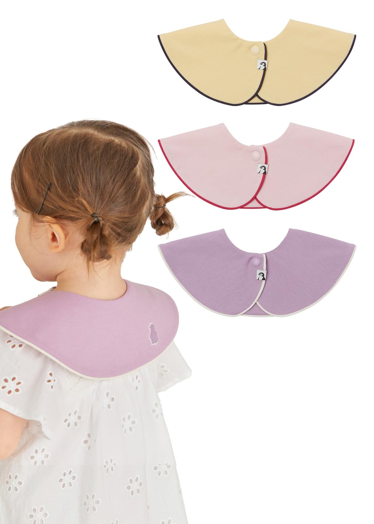 Konny Baby Bib 3/5/7-Pack Set, 360 ° Rotate, Soft and Absorbent Drooling for Toddler Boys Girls Baby Essentials