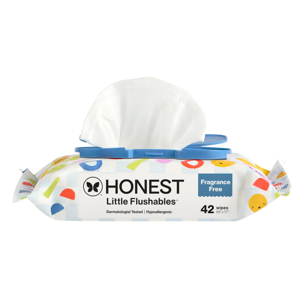 The Honest Company Toddler Flushable Wipes, Hypoallergenic, 126 Count