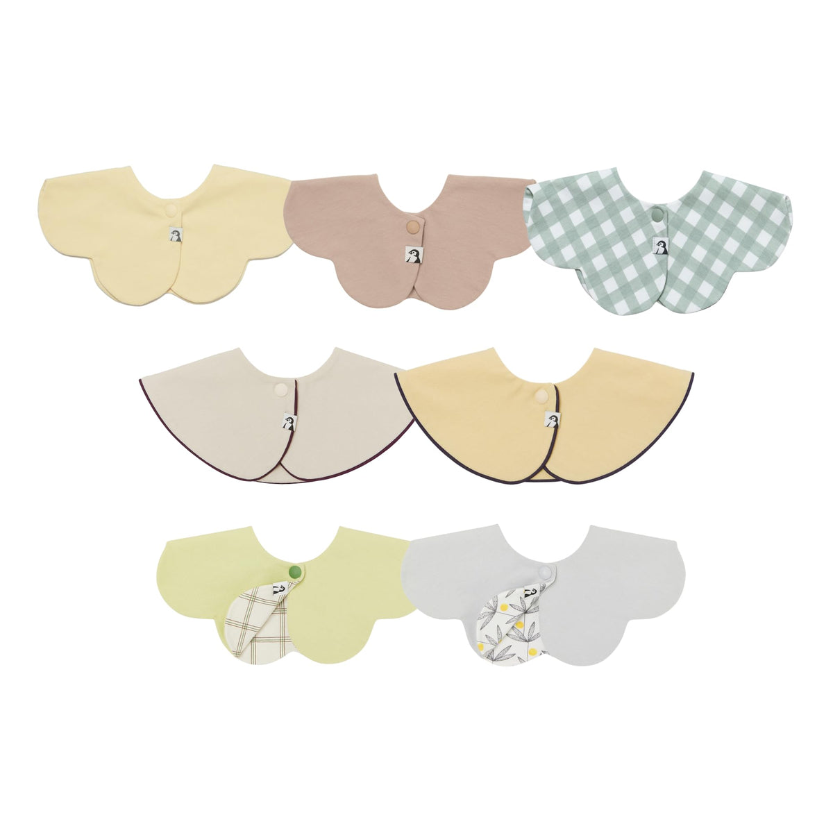 Konny Baby Bib 3/5/7-Pack Set, 360 ° Rotate, Soft and Absorbent Drooling for Toddler Boys Girls Baby Essentials