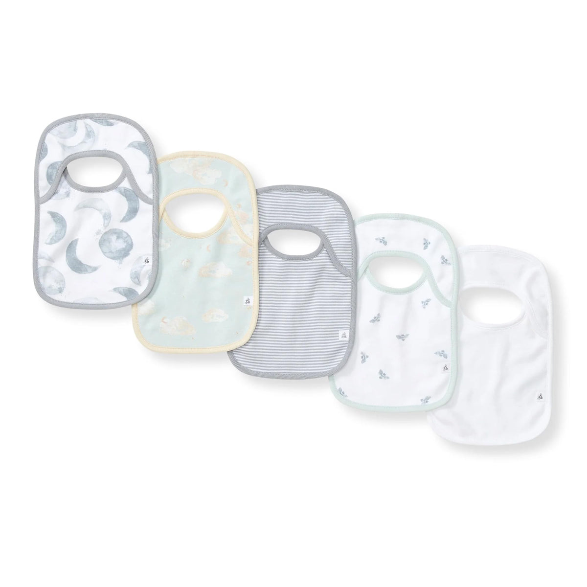 Burt’s Bees Baby Unisex Baby Bibs, Lap-Shoulder Drool Cloths, 100% Organic Cotton with Absorbent Terry Towel Backing Bibs