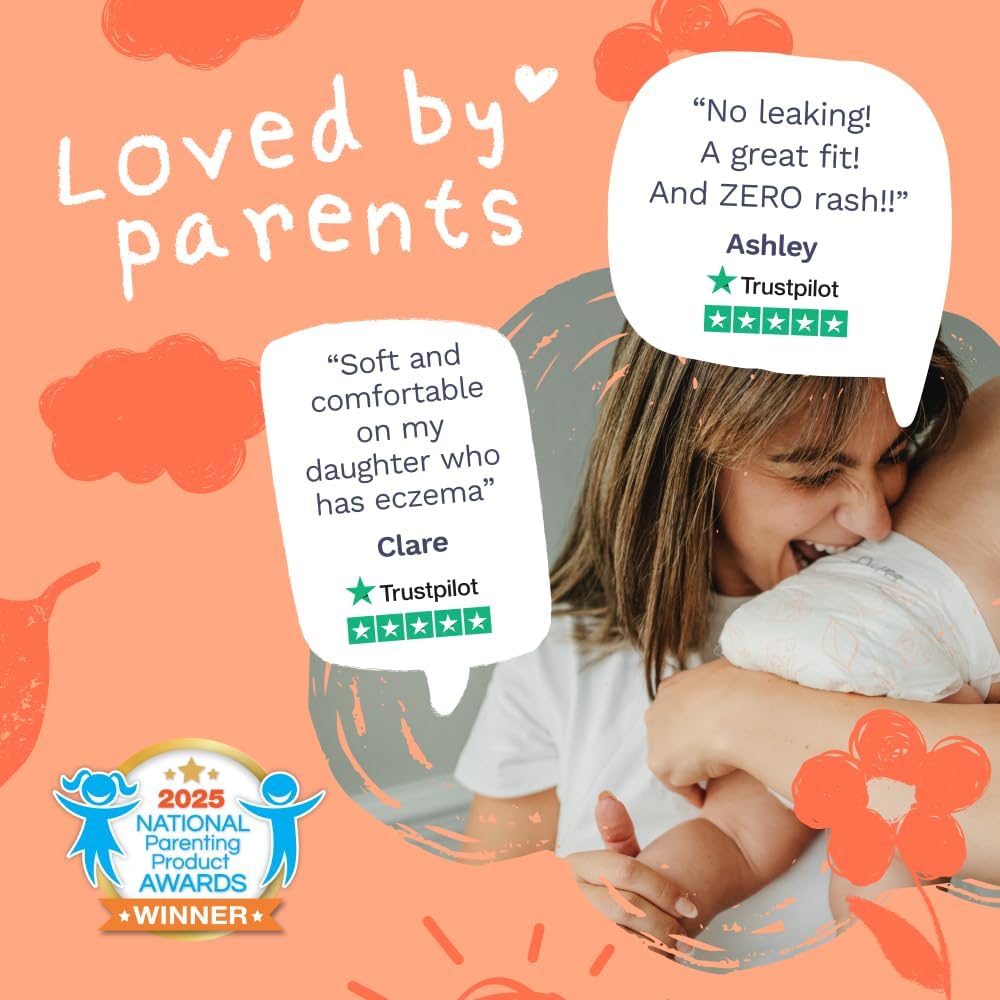 Pura Baby Diapers Newborn (Up to 10 lbs) 84 Count Sensitive Skin