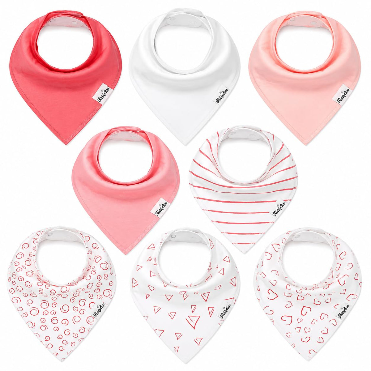 KiddyStar Premium Organic Cotton Bibs for Drooling & Teething Babies