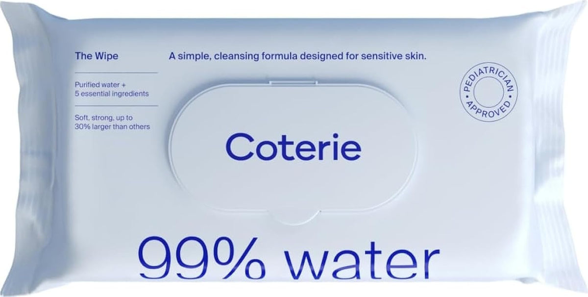 Coterie, Water Baby Wipes, 56 Count
