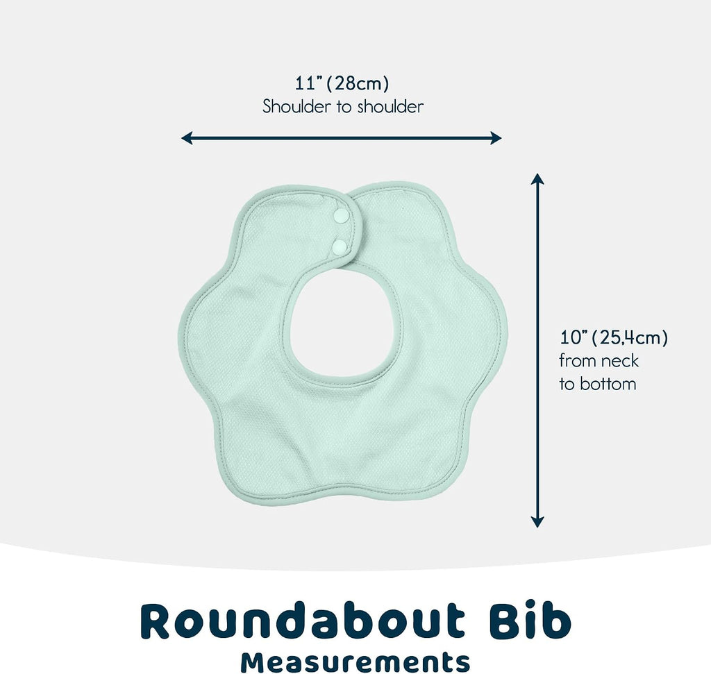 Tiny Twinkle Roundabout Drool Bibs 3 Pack - 360 Rotating Water Resistant and Absorbent Teething Baby Bibs