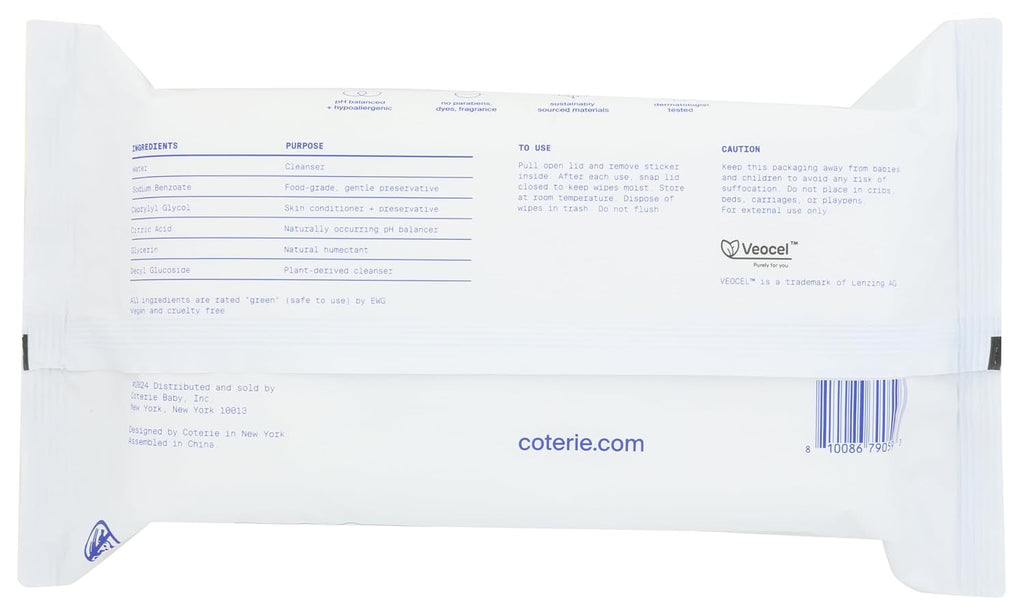 Coterie, Water Baby Wipes, 56 Count