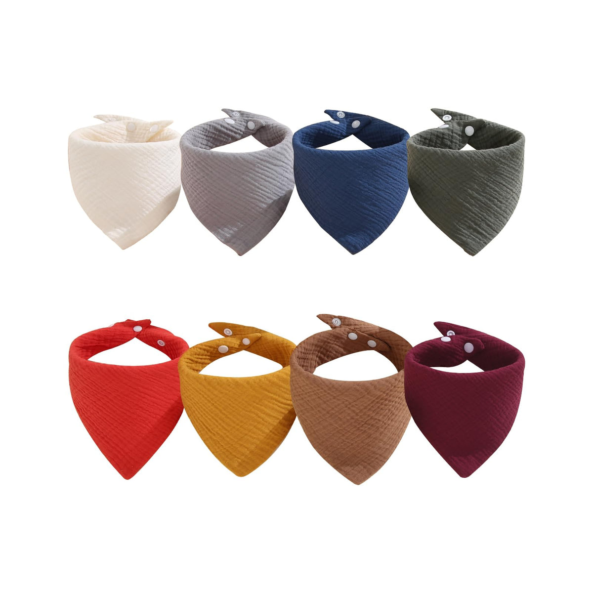 Muslin Bibs, 8 Pack Baby Bandana Drool Bibs,Extra Absorbent Soft Cotton,Baby Bib for Drooling and Teething