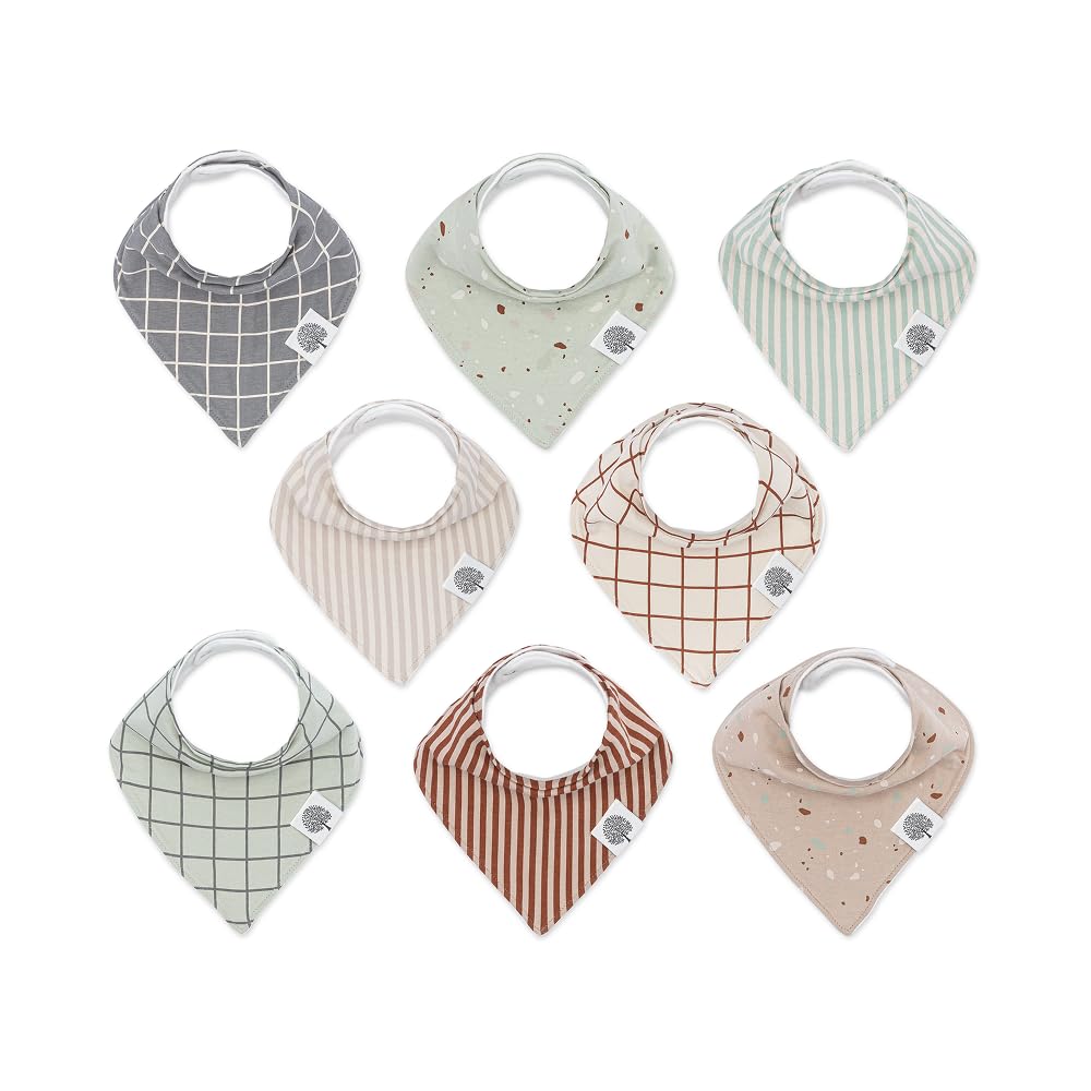Parker Baby Co. Soft Bandana Drool Bibs for Baby Boys & Girls, 4pk & 8pk