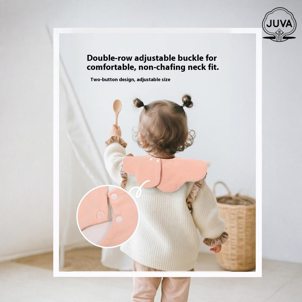 JUVA 6-Pack Organic Cotton Drool Bibs for Baby Girl or Boy, 360° Rotating