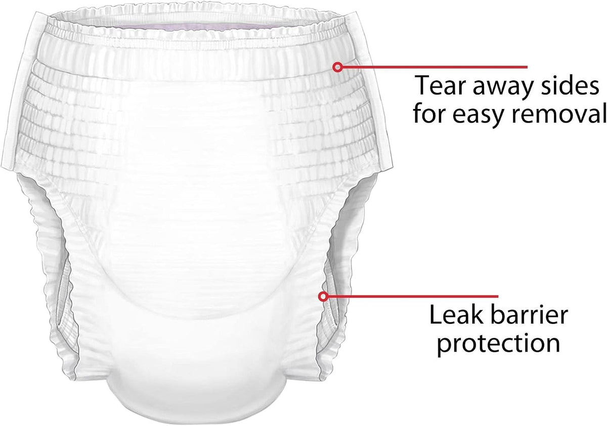Curity Youth Pants, Unisex-Youth, 14 Count, Heavy Absorbency, Pull-On, Cloth-Like Topsheet, Disposable, Size Large, 51-70 lbs