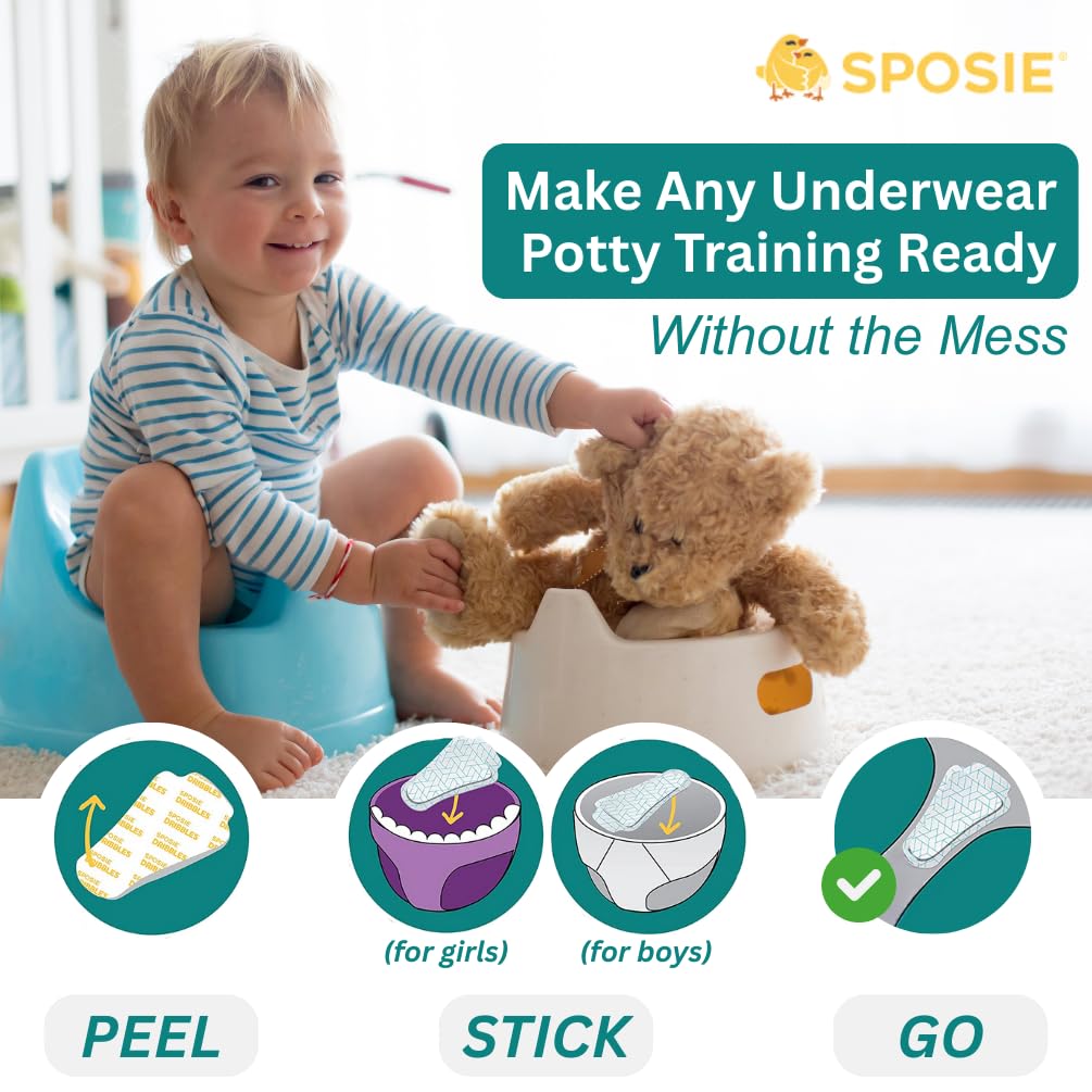 Sposie Dribbles, Turn Any Underwear Into Potty Training Underwear, 28 Ct