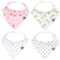Parker Baby Co. Soft Bandana Drool Bibs for Baby Boys & Girls, 4pk & 8pk