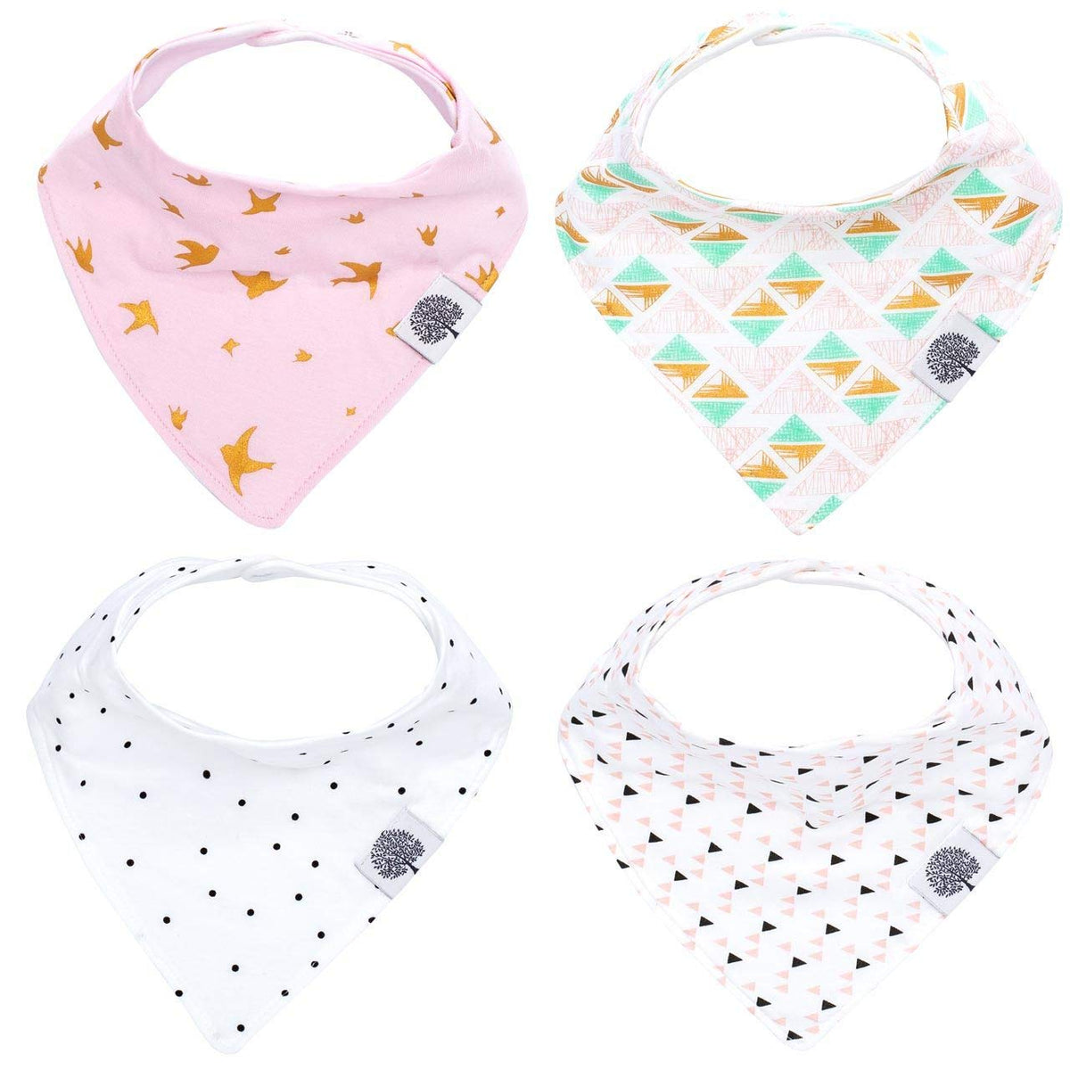 Parker Baby Co. Soft Bandana Drool Bibs for Baby Boys & Girls, 4pk & 8pk