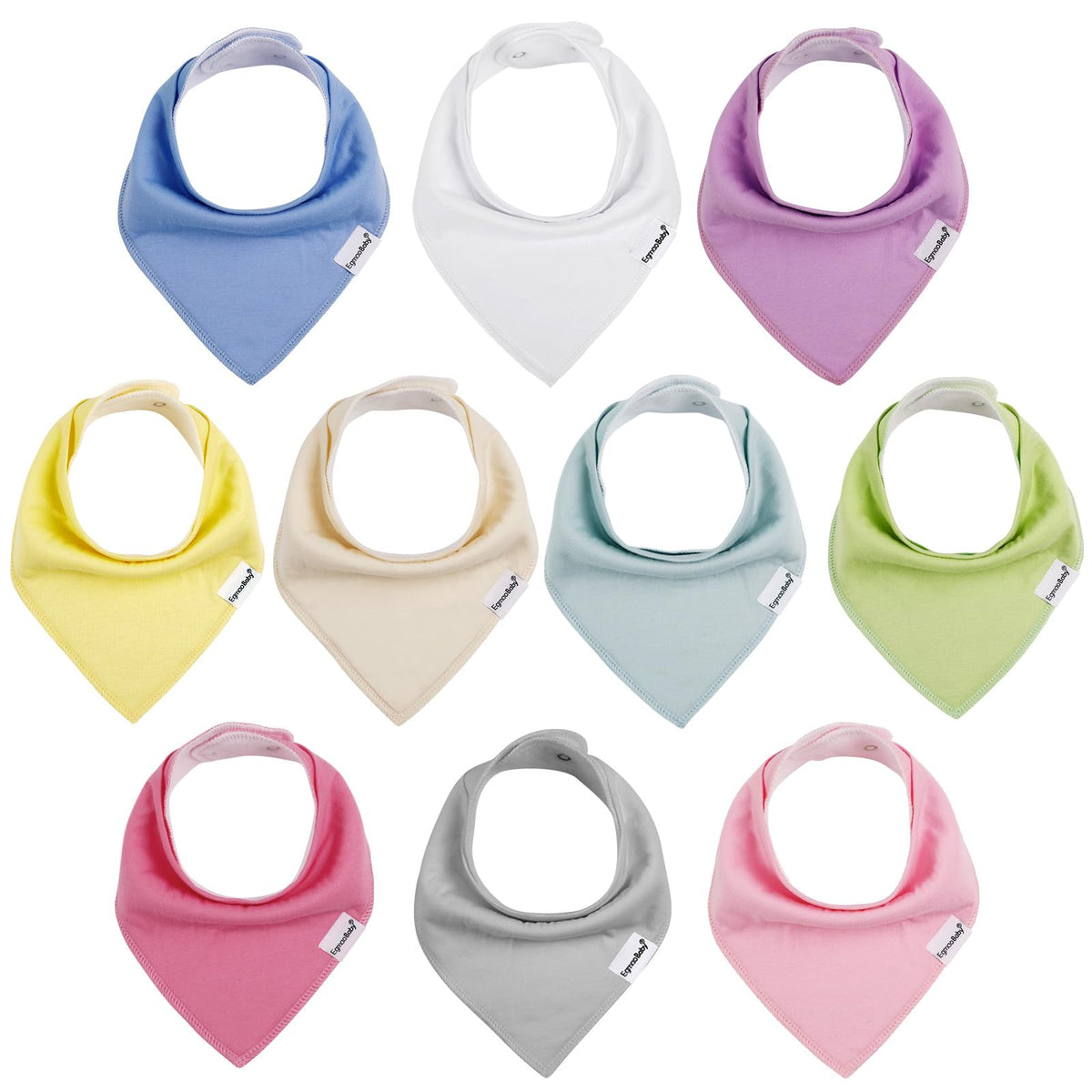 Muslin Baby Bibs for Boys Girls,10 Pack Super Absorbent Baby Bandana Drool Bibs Set for Teething and Drooling,100% Cotton Soft for Infant,Newborn