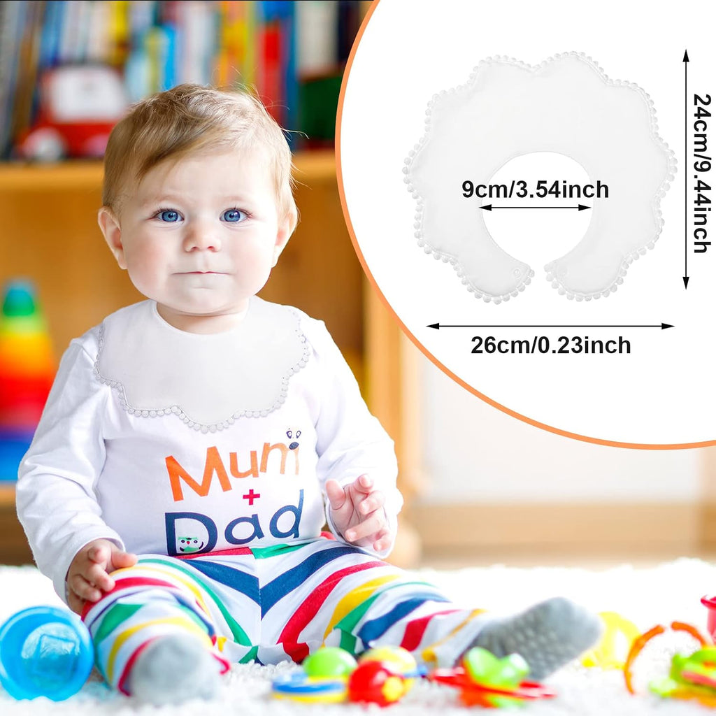 JenPen Pcs White Baby Girl Bibs Bandana Muslin 360 Drool Teething