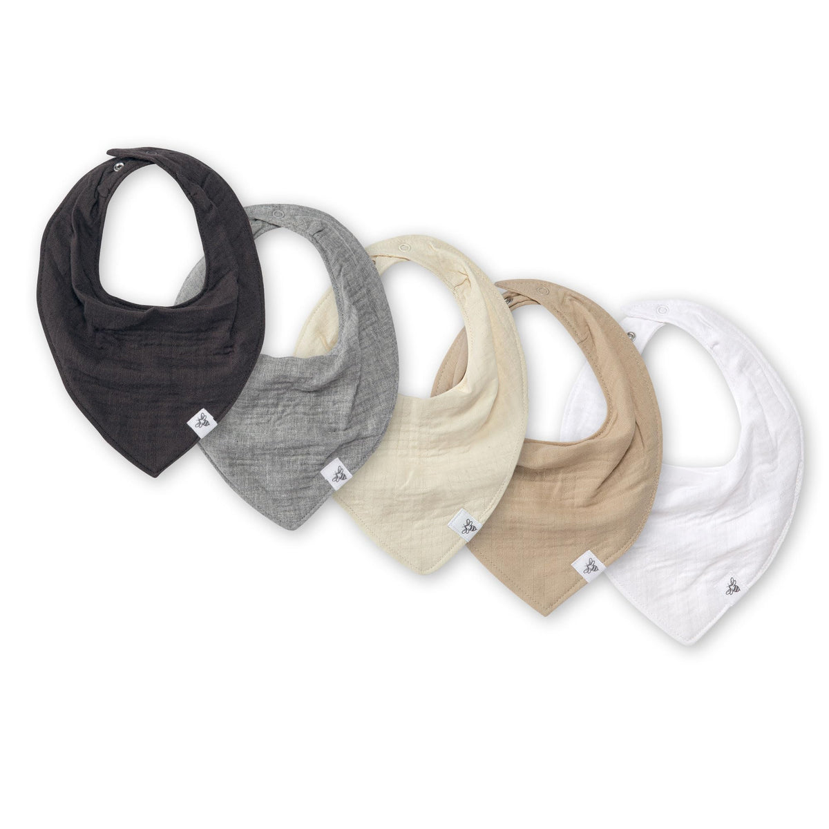 Burt's Bees Baby Bandana Bib Set with Snap Closure