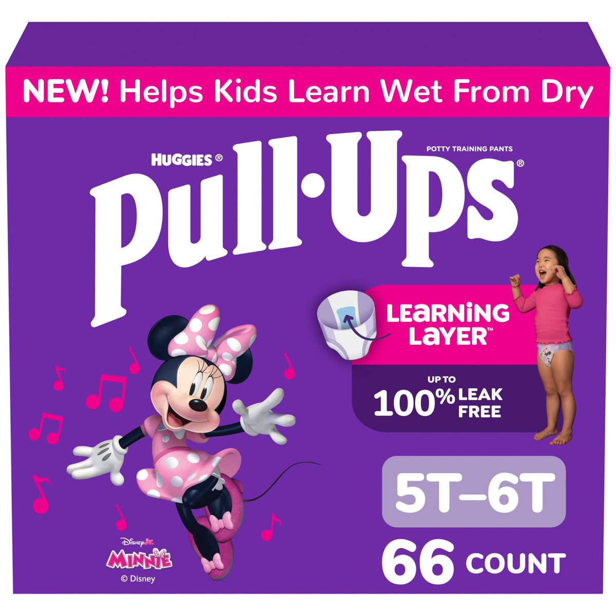 Pull-Ups Girls' Potty Training Pants, Size 5T-6T, 80 Count