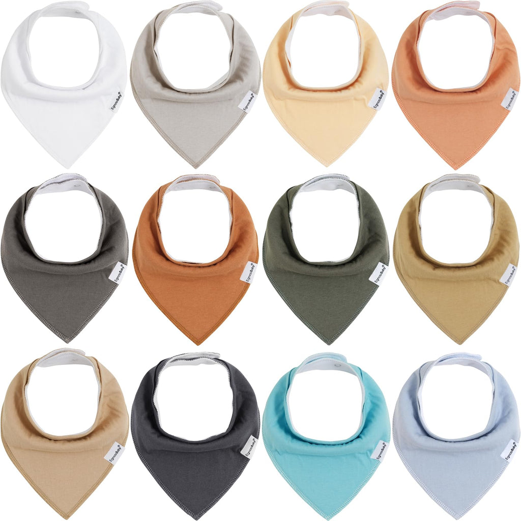 Muslin Baby Bibs for Boys Girls,10 Pack Super Absorbent Baby Bandana Drool Bibs Set for Teething and Drooling,100% Cotton Soft for Infant,Newborn